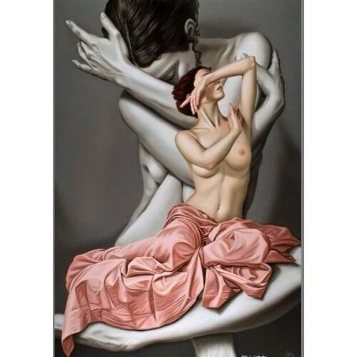 Modern oil painting on canvas Hand-painted high quality oil painting the human body art deco painting free shipping