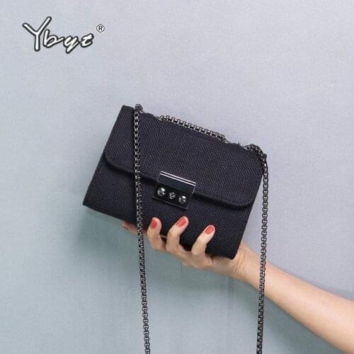 YBYT Fashion Messenger Bags For Women 2020 High Quality Canvas Small Handbags And Purses Chain Flap Female Shoulder Bag