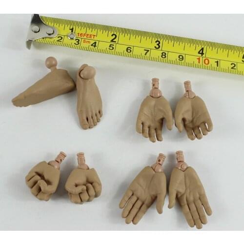 1/6 Scale Mens Hand Types and Feet Types Models for 12''Figure Body DIY Accessories
