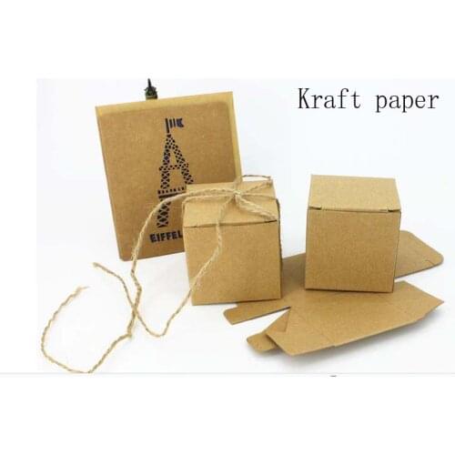 Festival supplies vintage Kraft candy chocolate paper gift box for wedding birthday tea party favor decoration Wh