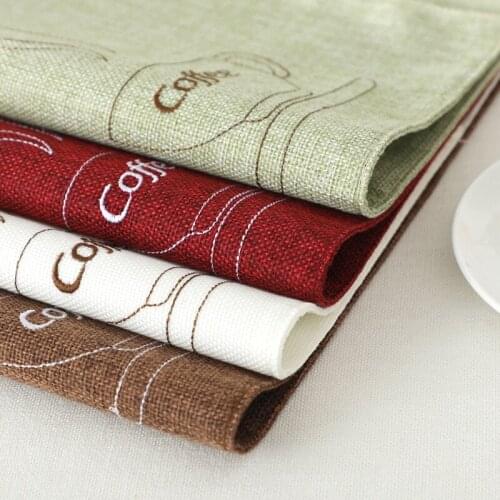 Japanese Table Mat and Linen Double Coaster Tea Towel Insulation Pad Coffee Pad Placemat for Dining Table Coasters cup mat