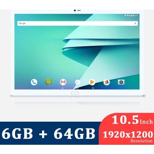 10.5'' Tablet 1920x1200 4G Network 10 Core 6GB RAM 64GB ROM Tablets PC Android 8 Dual Wifi Type-C 10.1 tabltet pulgadas