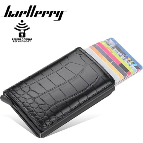 2021 New Aluminum Metal Credit Business Mini Card Wallet Man Women Smart Wallet Business Card Holder Rfid Wallet