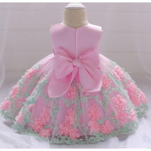 2021 Summer Baby Girl Dress Princess Dress Frock Christening For Baby Girl Clothes 1 Year Birthday Party Wedding Dress 3 6 Month