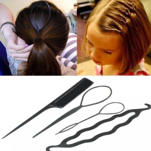 4PCS/Lot Fashion Colorful DIY Hair Styling Headbands For Girls Hair Pin Disk Pull Pins Hair Bands Headwear Kids Hair Accessories