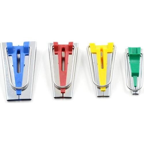 4pcs Sewing DIY Fabric Clover Bias Tape Maker Binding Tool Set Machine Sewing Quilting Hemming Tools -15