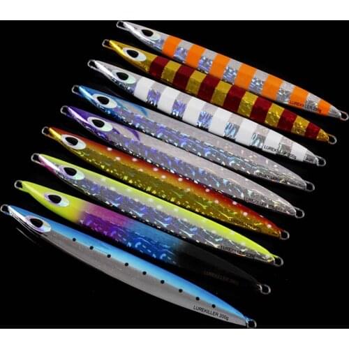5PCS Deep sea Glow Slow Jig Hook Jigging Night Fishing Jigging Lure Jigbait spoon baits 160g 200g