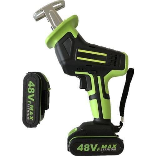 48V Cordless Electric Saw Reciprocating Saw +4 Saw blades Metal Cutting Wood Tool Portable Woodworking Cutters with 1 Battery
