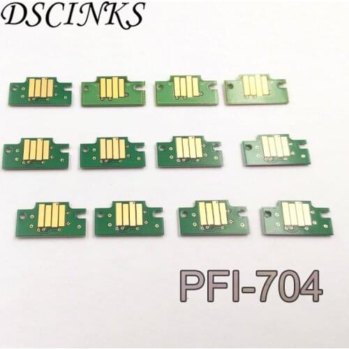 12 PCS PFI-704 Ink Cartridge Chip for Canon IPF8300 IPF8310 IPF-8300 IPF-8310 IPF 8300 8310 Printer PFI 704 PFI704 Permanently