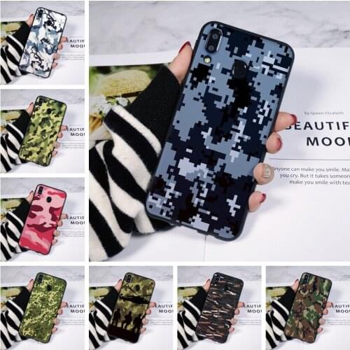 For Samsung Galaxy M40 M30 M20 M10 Phone Case Silicone Black Camo Army Soft Back Cover For Samsung Galaxy M10 M20 M30 M40