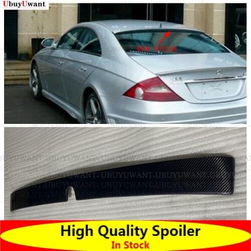 For W219 Real Carbon Fiber Car Roof Spoiler Wing For CLS Class W219 BENZ CLS300 CLS350 CLS400 CLS450 CLS63 AMG (2004 - 2011)