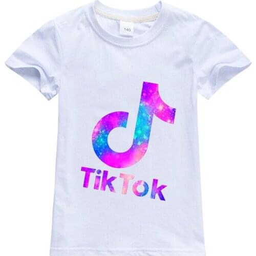 Hot TIK TOK Children T-shirts Cute Kids T shirt Tee for Boys Girls Short Sleeve T-Shirt Tee Birthday Gift Tops Toddler