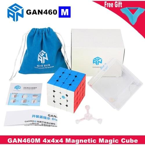 GAN460M Magnetic Cube 4x4x4 Magic Cube 4x4 Gan460M Speed Cube 4x4 Professional Cubo Magico Puzzle 4x4x4 Stickerless Gan Cube