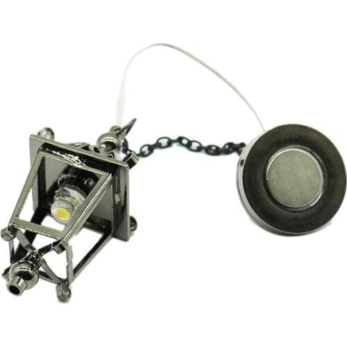 1 Pc Girls Mini Chandelier LED Top Lamp Kids Puzzle Toys Cute Top Light DIY Mini Furniture Dolls House Accessories Black