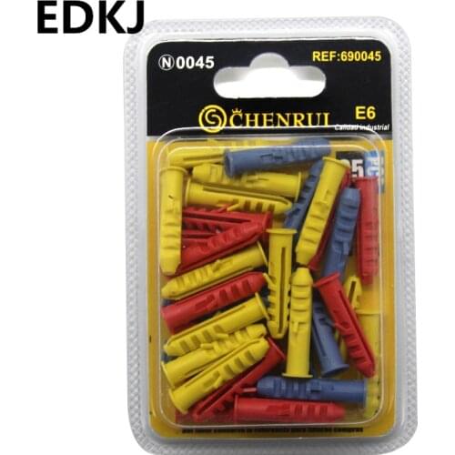 Multi-spec plastic expansion bolt tube mixed color 2mm immersion expansion screw fasteners processing hardware accessories