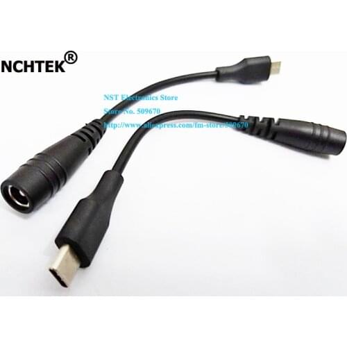 NCHTEK USB Type C Male to DC 5.5x2.1mm Female Jack Power Charge Extension Cable About 15CM/Free Shipping/2PCS