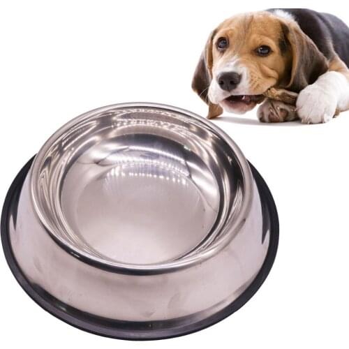Pet Dog Non-slip Food Bowl Stainless Steel Large Travel Feeder Water Bowl Dog Dish Dry Food Bowl Large Capacity Thickened Firm
