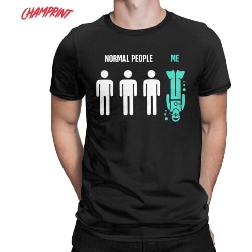 Normal People Me Scuba Diving Dive T-Shirt Men Leisure Pure Cotton Tees O Neck Short Sleeve T Shirt Birthday Present Clothing