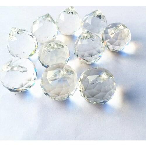 Top Quality 20mm 50pcs AAA Crystal Faceted Balls Pendants For Chandeliers Crystal Lamp Prism Fengshui DIY Suncatcher Balls Deco