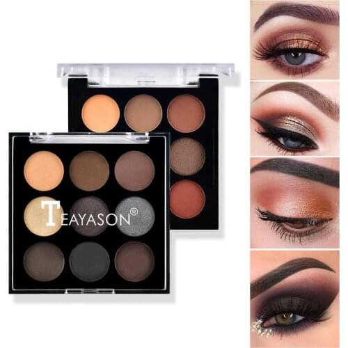 9 Colors Matte Eyeshadow Pallete Glitter Shimmer Waterproof Long Lasting Makeup Eye Palette Maquillage Eye Shadow