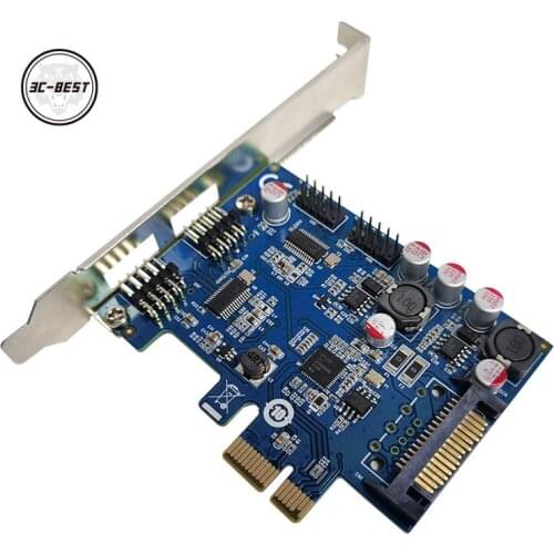 PCIe converts four 9-pin USB2.0 extension CARDS to support large device connections