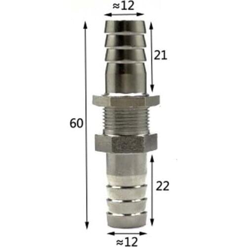 Fit 12mm ID Hose Brass Bulkhead Hosetail Hose Barb Pipe Fitting Connector Plating