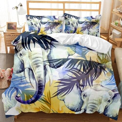 Autumn And Winter Animal Cartoon Digital Printing Duvet Cover Home Textile Set Single Bed Double Bed Two-piece Three-piece