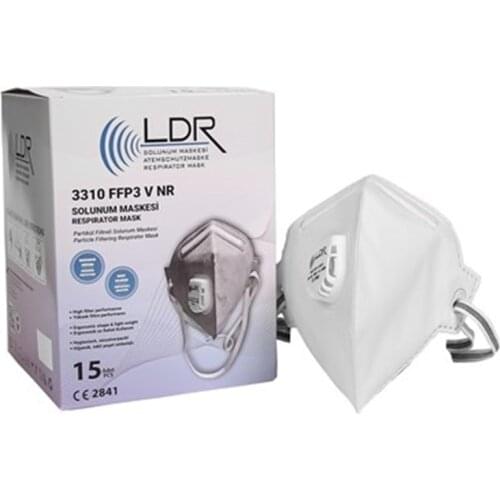 LDR 3310 Nr V Certified Mask 15 Pcs/Box EN 149:2001 + A1:2009 FFP3 N R V