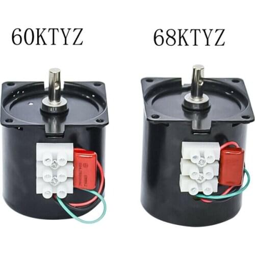 60 68KTYZ AC 220V Synchronous Magnet Motor 14W 28W CW CCW 50/60HZ 1.2~110rpm AC Synchronous Electric Gear Motor For Stage Lights