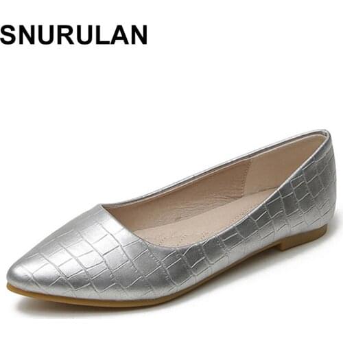SNURULAN Pointed Toe Shoes Casual Shoes Flats Moccasins Ballet Flats Ballerinas