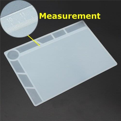 338mmx228 mmx3mm Heat Insulation Silicone Pad Desk Mat Maintenance Platform Screw Mat Electrical BGA Soldering Repair Station