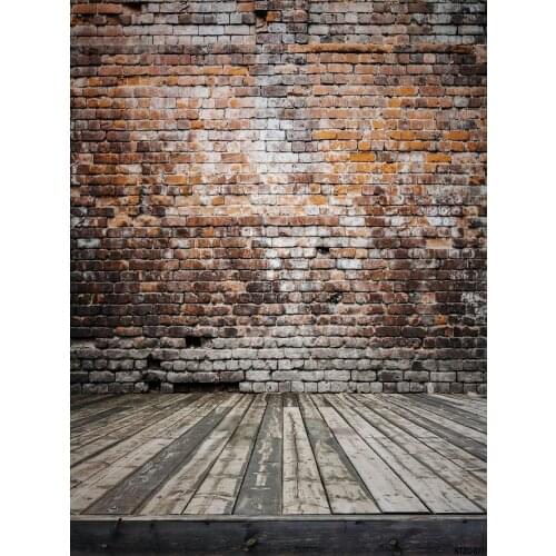 TR 10x10FT Photography Background Backdrops for Children Photos Wood Floor Photo Backdrops Brick Wall Vinyl Props for Studio