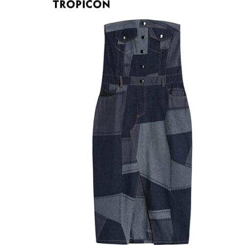 Модные джинсовые платья TROPICON China At AliExpress