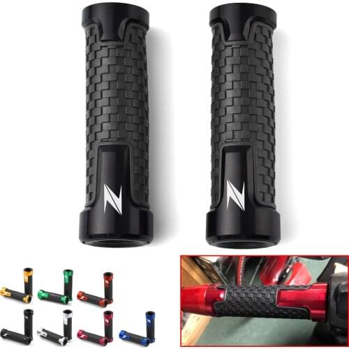 Z LOGO Motorcycle Hand Grip CNC Throttle Handlebar Soft Rubber Grip For Kawasaki Z250 Z400 Z650 Z750 Z800 Z900 Z1000 All Year