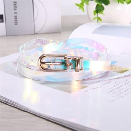 Female Fashion Transparent Pin Buckle Wide Waist Bands Waistband Apparel Accessories Invisible Punk Waist Belts