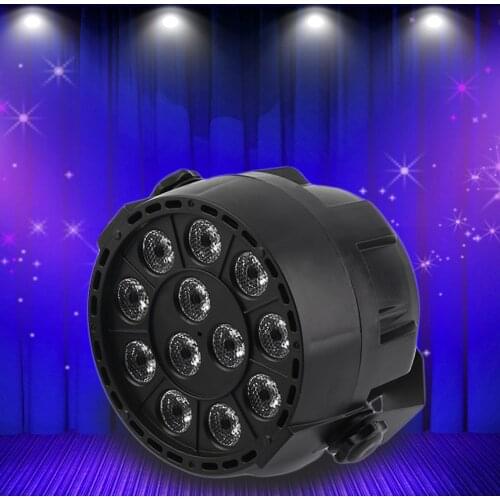 1pc flat led par stage rgbw 12x1W disco party lights dmx luz Dj effect controller Dj Equipment projector luces discoteca