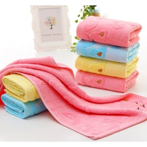 1pcs Microfiber Cartoon Dry Towel Baby Soft Absorbent Fast Drying Towel Small Towel Children Bath Beach Cleaning Towel 50*26cm