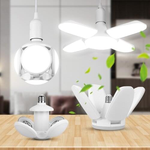 220V Led Light Bulbs E27 Led Bulb Folding Fan Blade Led Bulbs High Power 60W 80W Led Lamps for Home Garage Lighting lampada led