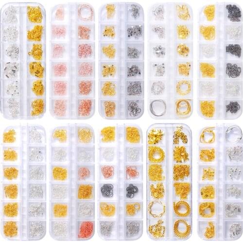 3D Nail Chains Art Fingernails Charms Glitter Bling Design Gold Silver Jewels Decal DIY Craft Decoration Tools Accessories