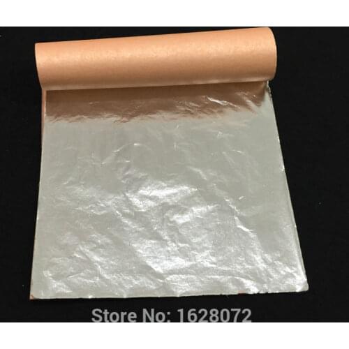 40 booklet 25 pieces per booklet foil 14 X 14cm Imitation Silver Gold leaf foil Aluminum Copper Leaf 1000 pieces Gilding Paper