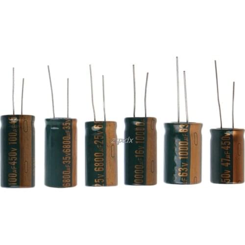 Capacitance Electrolytic Radial Capacitor High Frequency Low ESR 35V/16V/450V/25V/63V/450V 6800UF/10000UF/100UF/6800UF/1000/47UF