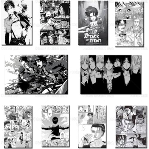 Attack on Titan Eren Jeager Kyojin Yeager Titan Shingeki SNK Manga No Home Decor Wall Art Print Poster Canvans Painting gift
