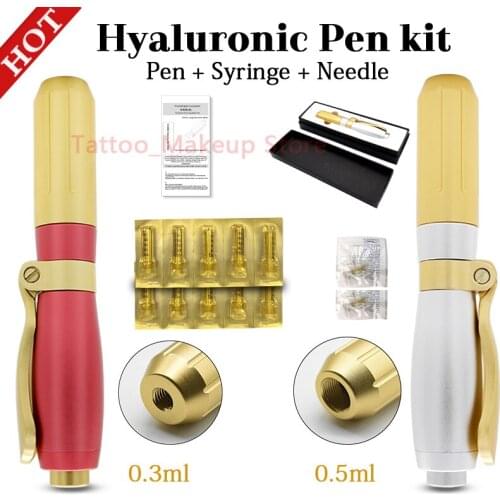0.3ml & 0.5ml hyaluronic acid pen atomizer hyaluron pen No-Needle Mesotherapy gun meso inject for Anti-wrinkle lip face lifting