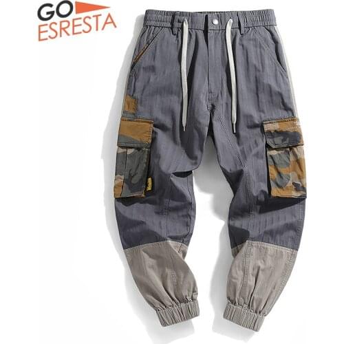 Goesresta Tide Brand Camouflage Pocket Cargo Pants Men Hip Hop Joggers Streetwear Trousers Casual Plus Size Track Pants For Men