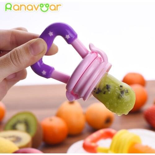 Baby Nipple Fresh Food Fruit Milk Feeding Bottles Nibbler Learn Feeding Drinking Water Straw Handle Teething Pacifier YC7070