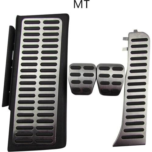 For Audi Q3 AT MT Accelerator Brake Pedal Decoration Decals Stainless steel Rest Pedal Car Interior Accessories