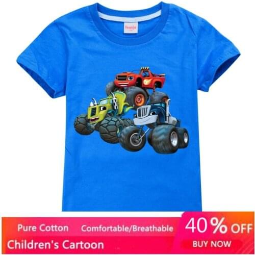 Short Sleeve TShirt Children Summer Clothes For Kids Toddler Boys Baby Girls Clothes Outfits Tops Tee Cartoon Cotton Blue White