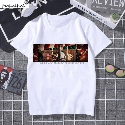 One Piece Mugiwara Pirate T shirt casual tshirt O neck streetwear man t-shirt boys clothes anime summer top tees