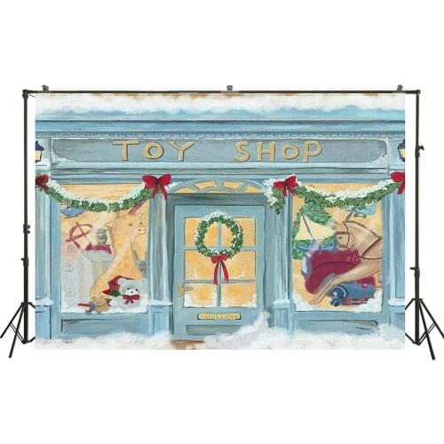 HUAYI Photography Backdrop Christmas Holiday Photobooth Background Cartoon Toys Shop Birthday Child Baby Shower BackdropW-3652