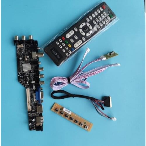 Kit For LTN156AT35 driver LED USB HDMI-compatible panel monitor digital VGA AV TV remote 1366X768 DVB-T DVB-T2 controller board